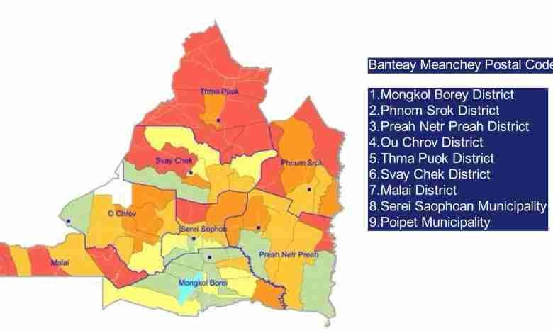 007 6.Banteay Meanchey Postal Code 2021