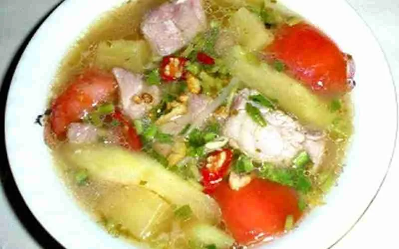 Sweet Sour Pineapple Pork Ribs Soup