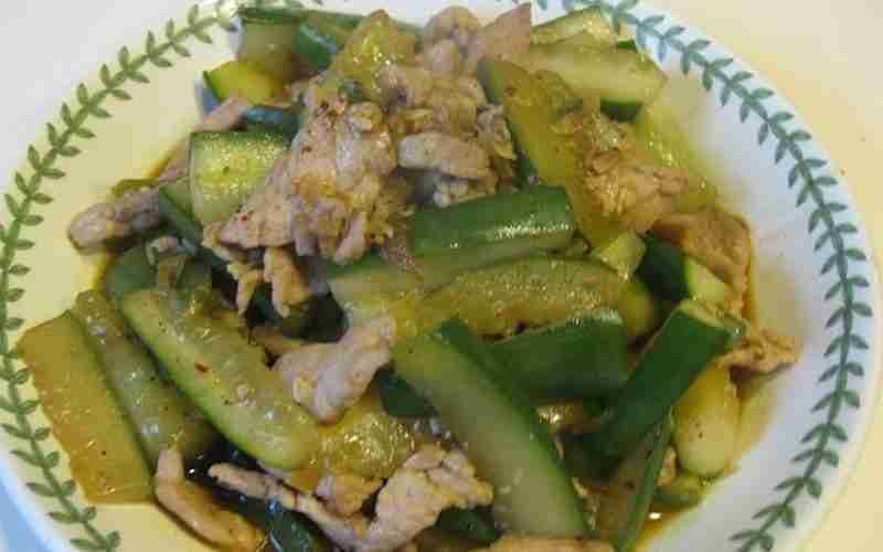 Stir Fry Cucumber with Pork