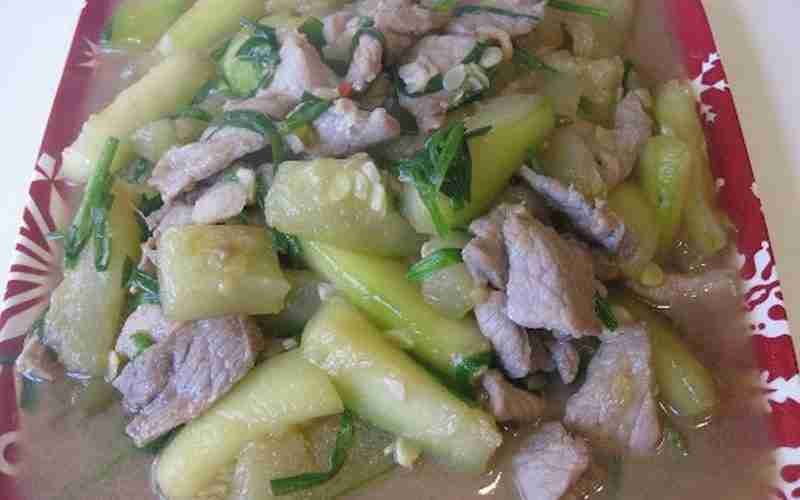 Stir fry Zucchini with Pork Recipe
