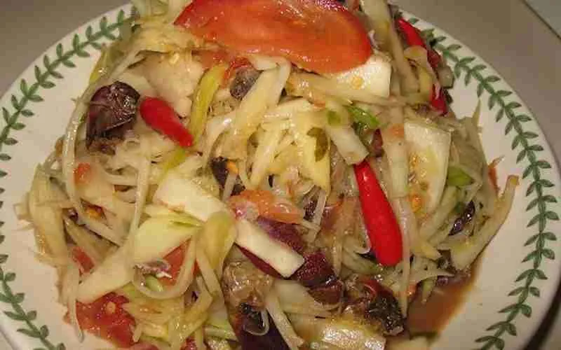 Green Papaya Salad or Khmer Bok Lahong