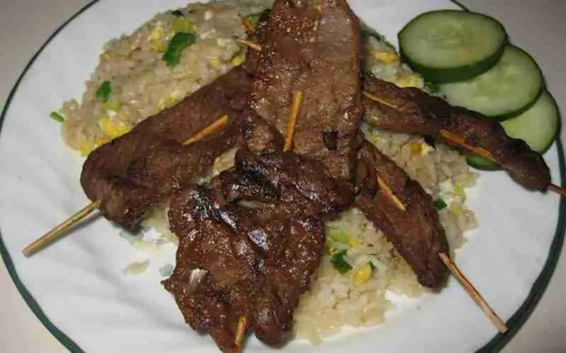 Hawaiian Teriyaki BBQ beef Skewers