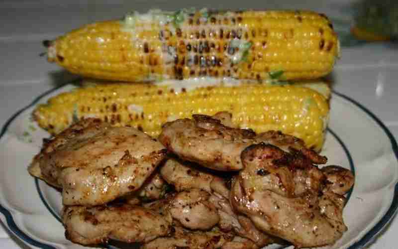 Teriyaki Chicken with Coconut Roasted Corn