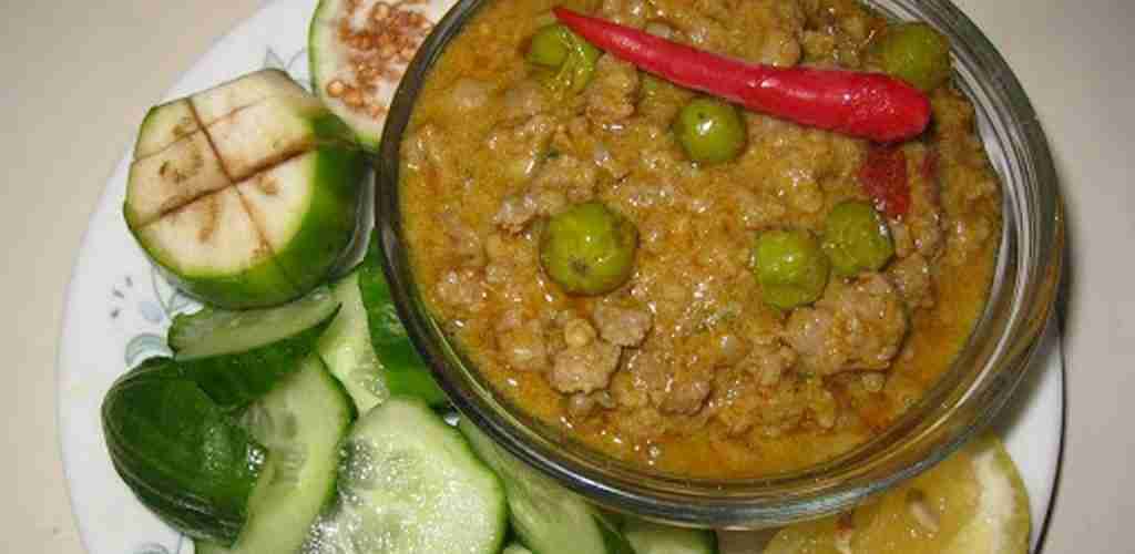 Cambodian Ground Pork with Coconut milk
