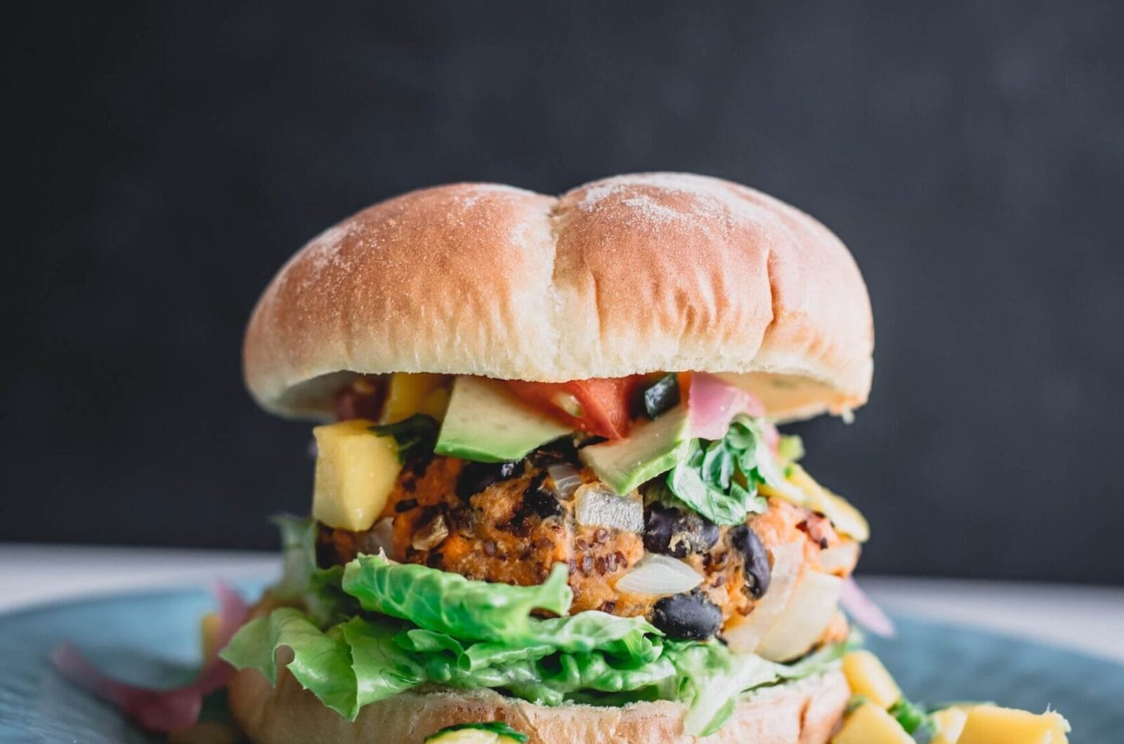 Veggie Burgers with Avocado Green Harissa