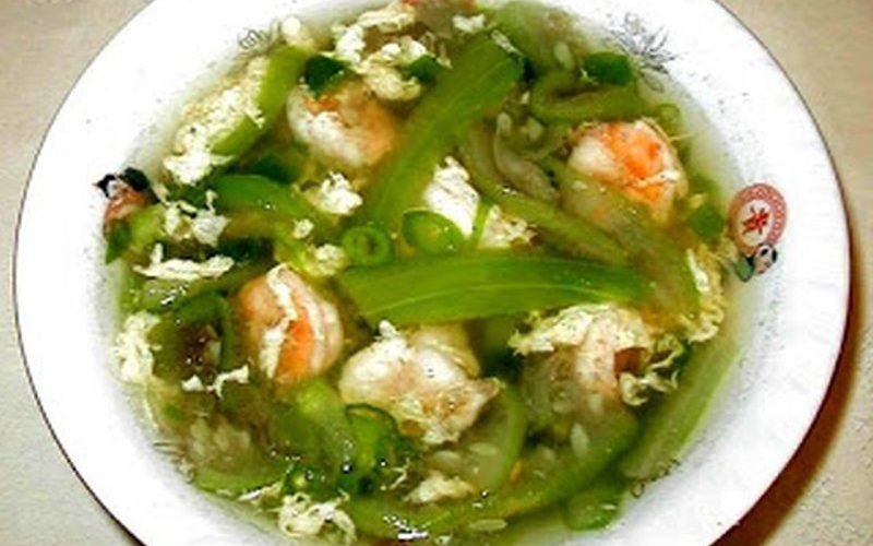 Loofah Soup with Shrimp