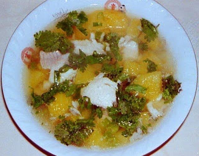 Pumpkin Soup with Fish