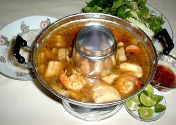 Seafood and Fermented Fish Broth Hot Pot