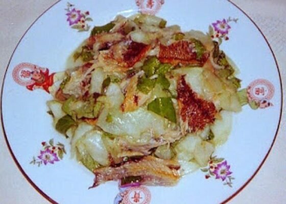 Cucumber Salad with Dried Fish