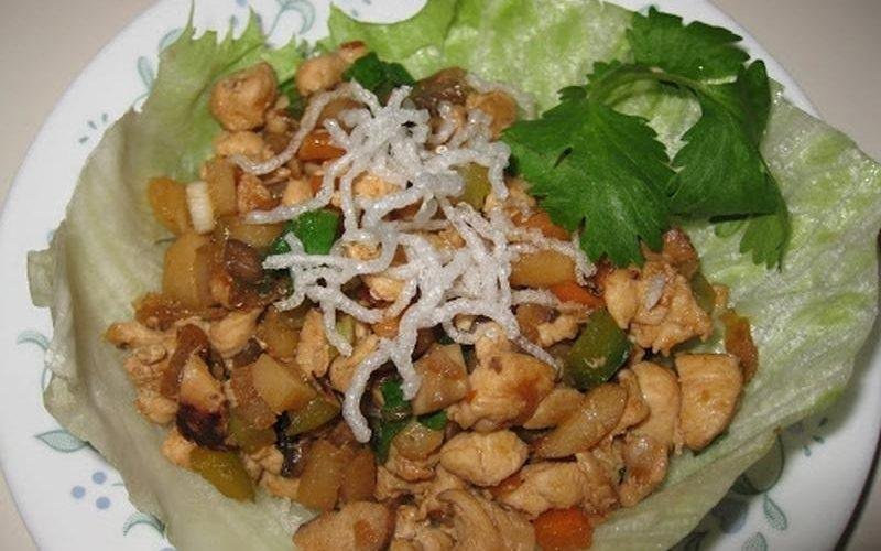 Cambodian Chicken Lettuce Wraps Recipe