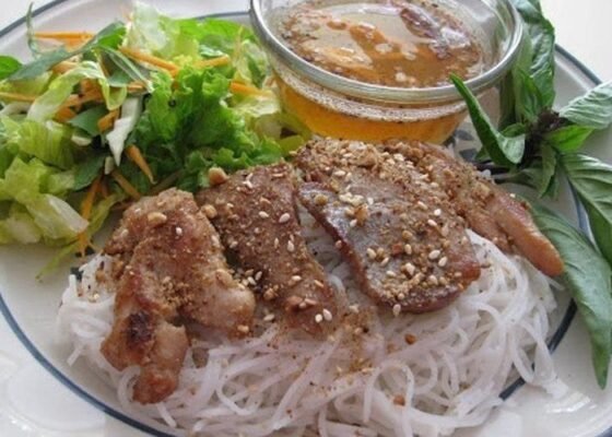 Cambodian Grilled Pork Noodle Salad Recipe