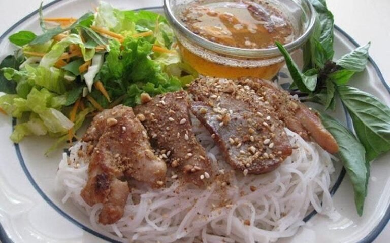 Cambodian Grilled Pork Noodle Salad Recipe Cambodia Recipe