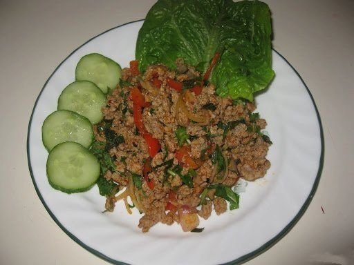 Spicy Thai minced Pork Larb