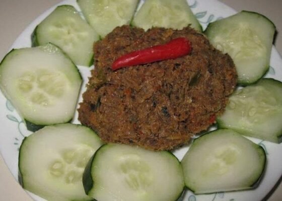 Khmer picnic food or bok Kapi