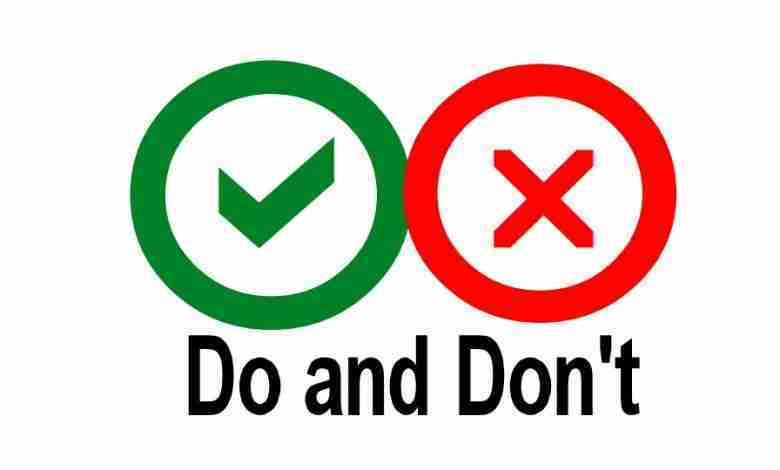 DOs and DO NOTs in Cambodia