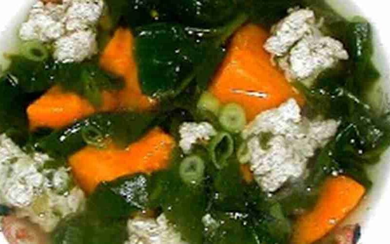 Malabar Spinach Soup with Pork