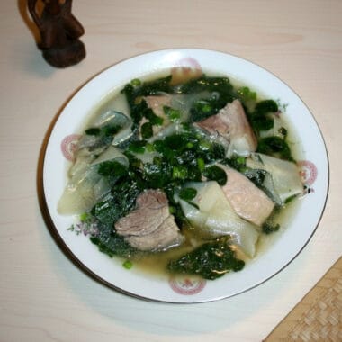 Bowl of Khmer bamboo shoot soup