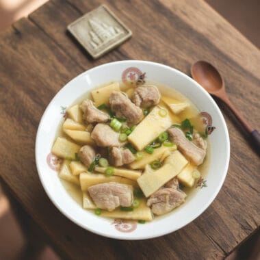 Traditional Khmer bamboo shoots soup