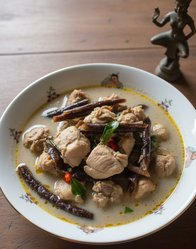 Banana Flowers with Coconut Chicken