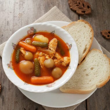 Traditional Khmer Krom chicken stew in a bowl