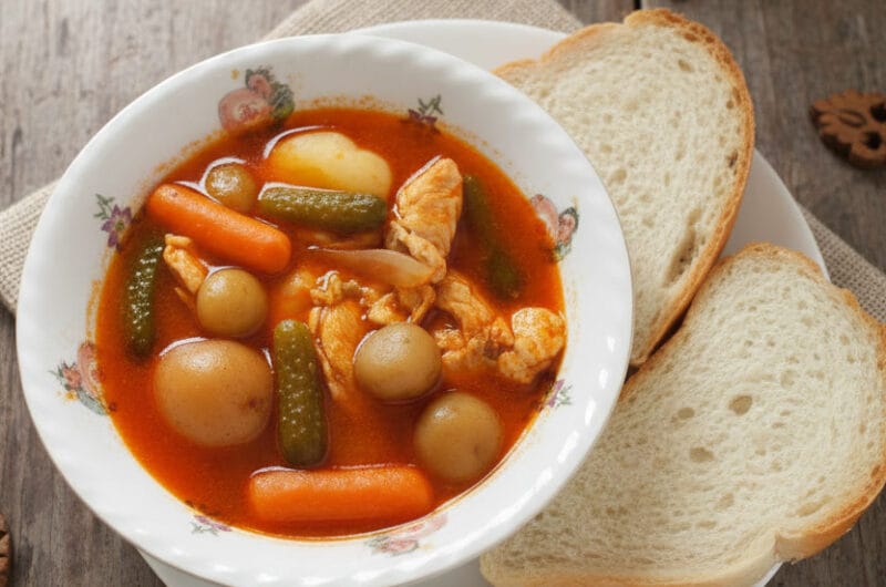 Traditional Khmer Krom chicken stew in a bowl
