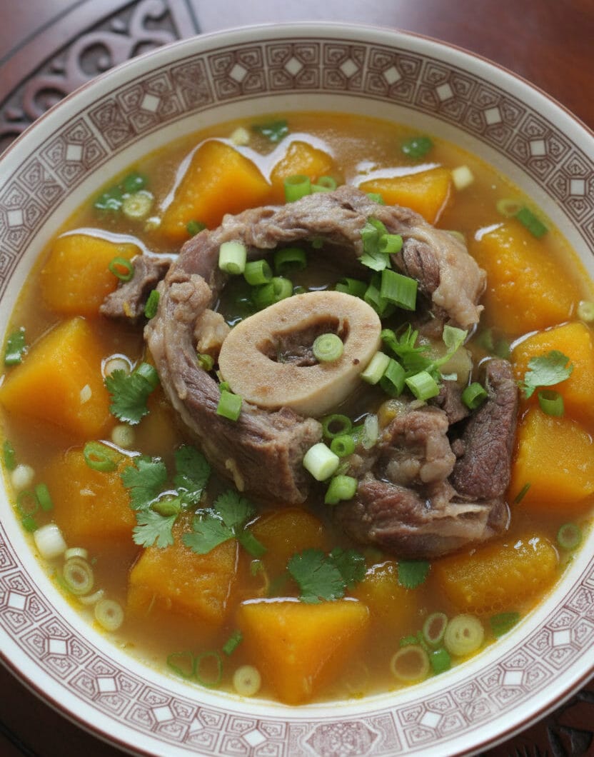 Pumpkin Beef Shank Soup