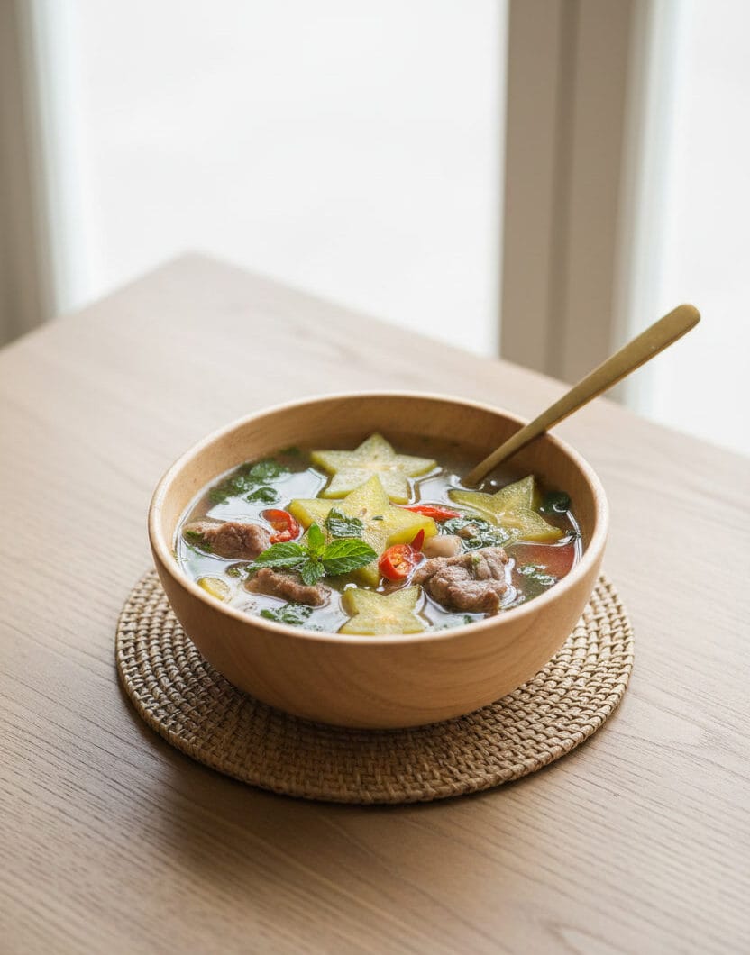 Sweet Sour Beef & Star Fruit Soup