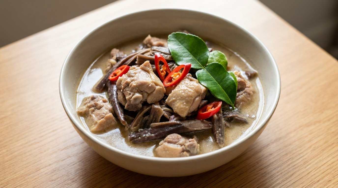 Banana Flowers with Coconut Chicken