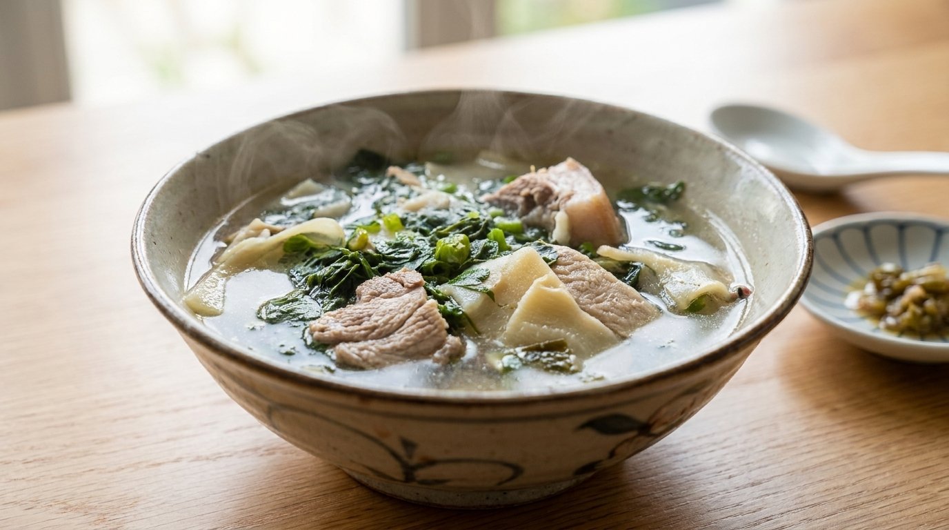 Cambodian Bamboo Shoot and Slirk Ngup Soup