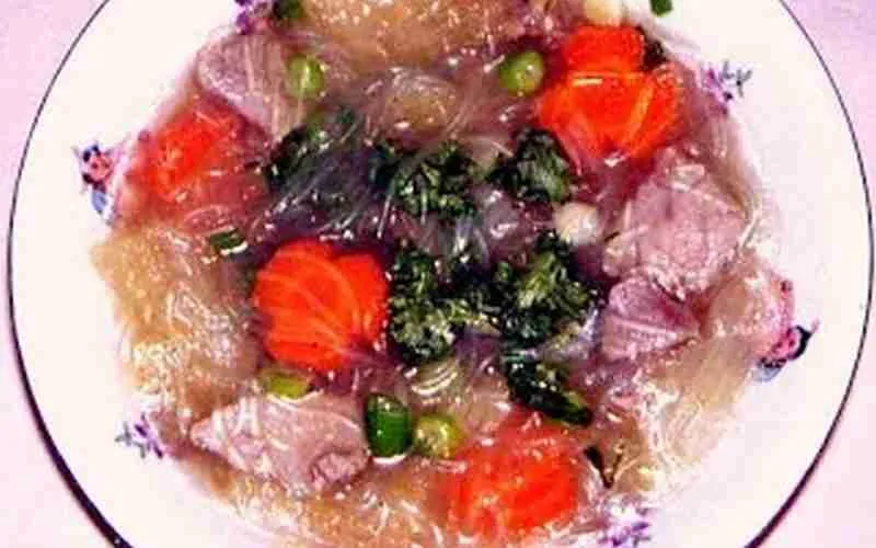 Bean Thread Noodles Soup with Pork