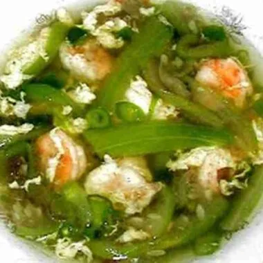 Loofah Soup with Shrimp