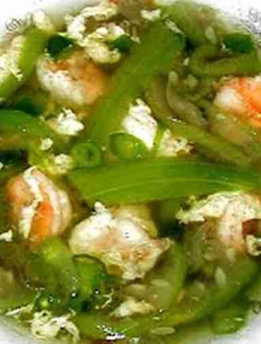 Loofah Soup with Shrimp