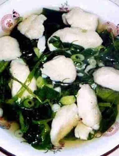 Pea Shoots and Basa Fish Soup