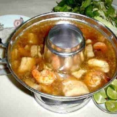 Seafood and Fermented Fish Broth Hot Pot
