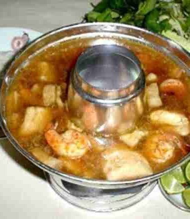 Seafood and Fermented Fish Broth Hot Pot