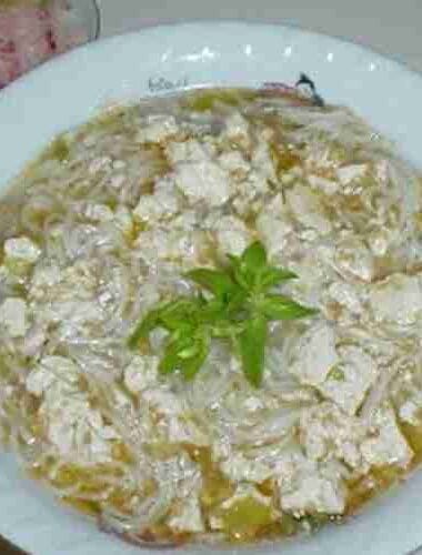 Vegetarian Khmer Noodle Soup with Rhizome Roots