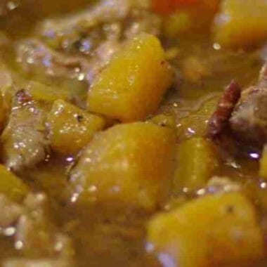 Pumpkin Soup with Beef Shank
