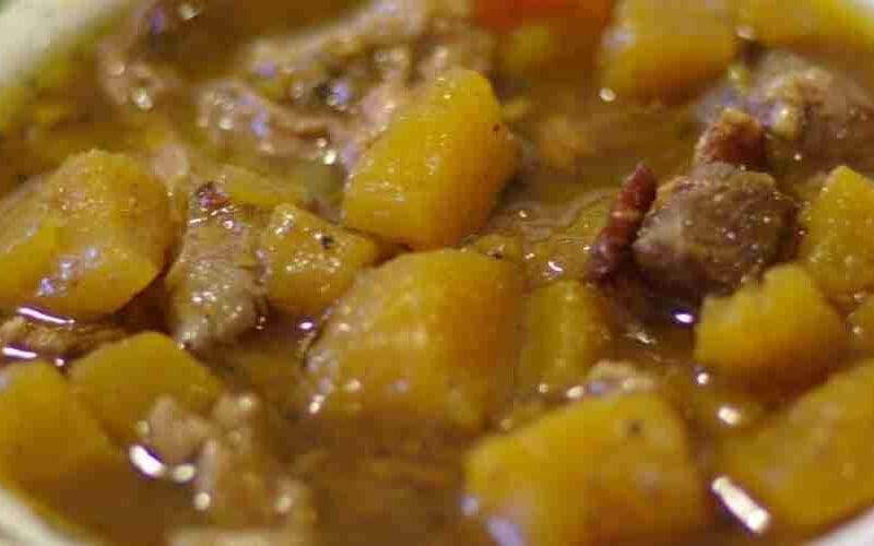 Pumpkin Soup with Beef Shank