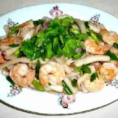Shrimp and Pickle Lotus Stems