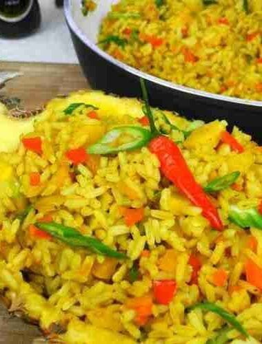 Fried Rice with Curry Pineapple