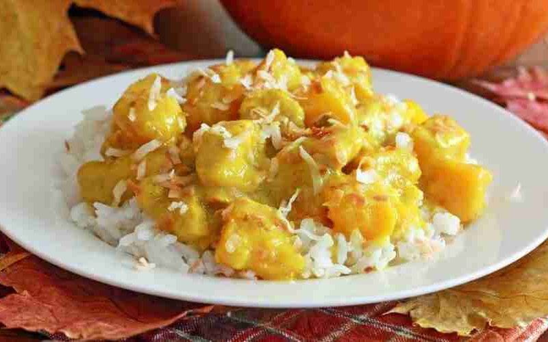 Thai Pumpkin Coconut Curry with Chicken