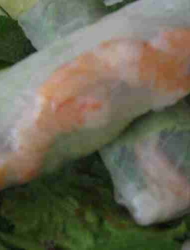 Cambodian Fresh Shrimp Spring Rolls
