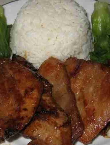 Filipino BBQ Pork Rice recipe