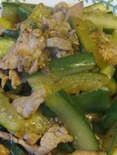 Stir Fry Cucumber with Pork