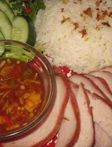 BBQ Pork Rice with Chili Sauce