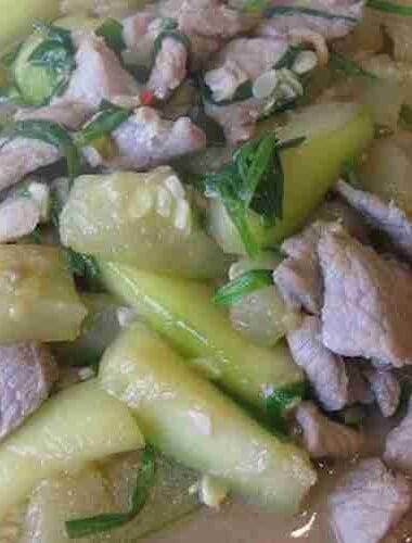 Stir fry Zucchini with Pork Recipe