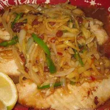 Fried Tilapia with Salty Soy Bean and Ginger Recipe