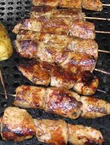 Grilled Pineapple Teriyaki Chicken with Yoshida Sauce