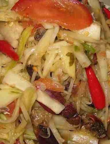 Green Papaya Salad or Khmer Bok Lahong