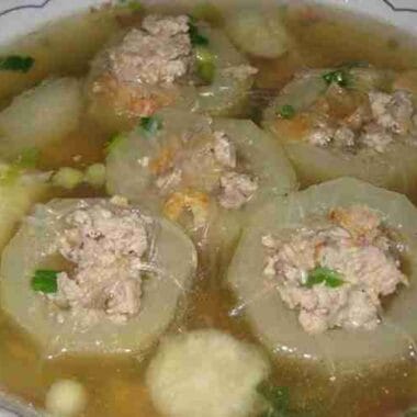Cambodian Squash soup with Clear Rice Noodle